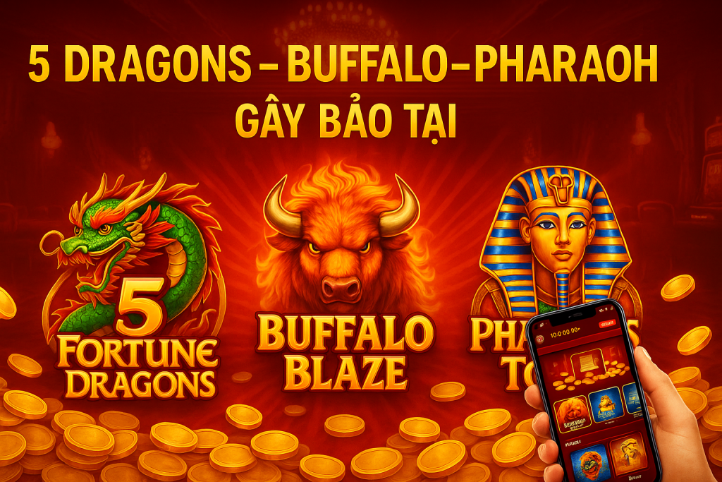 5 Dragons – Buffalo – Pharaoh: Gây Bão Tại 88TOP!