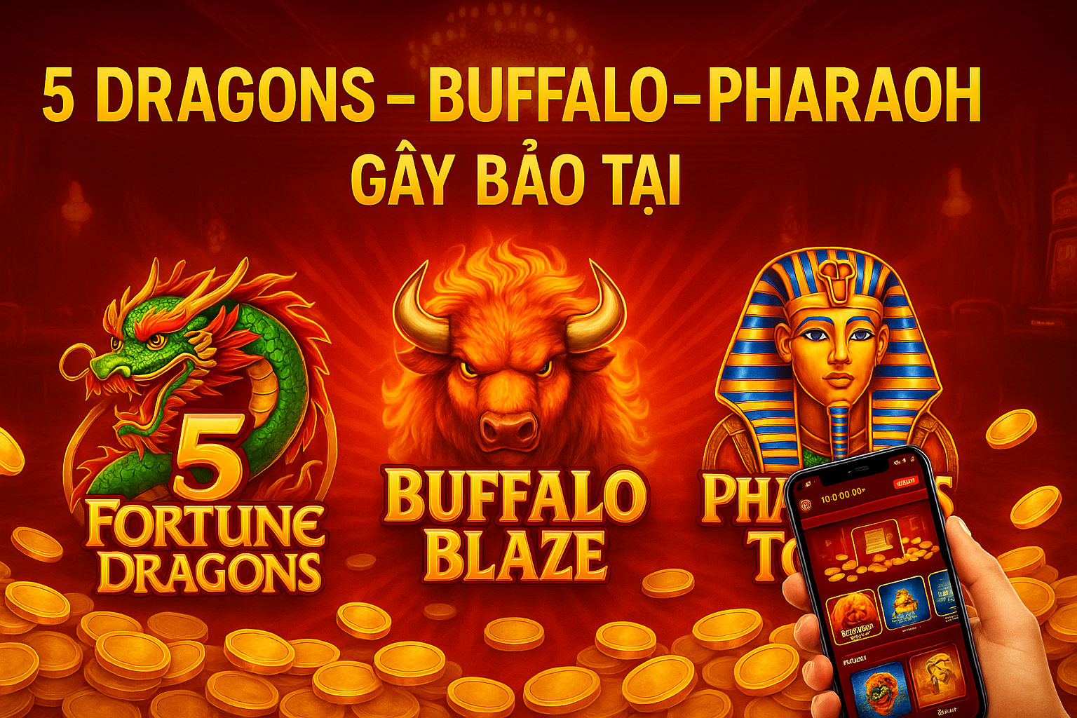 5 Dragons – Buffalo – Pharaoh: Gây Bão Tại 88TOP!